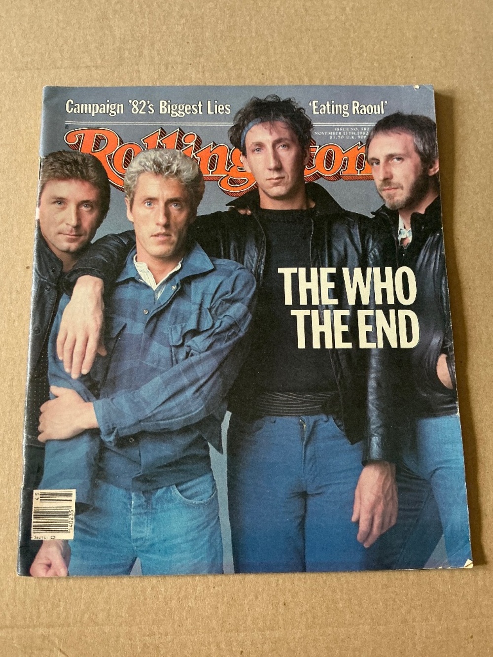 Rolling Stone Magazine November 11, 1982 The Who The End